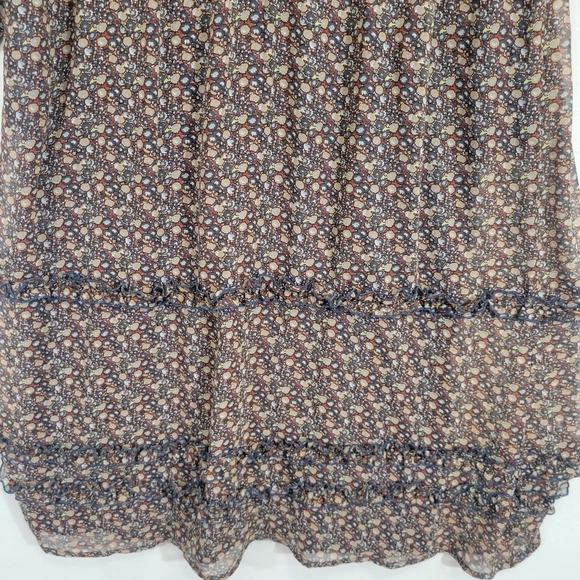 Roolee Floral Midi Dress - Blue and Brown - Picture 5 of 13